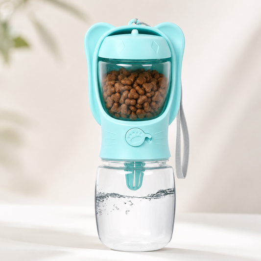 2-in-1 Dog Travel Water & Food Bottle
