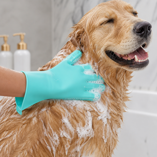 Aura Grooming Bath Gloves
