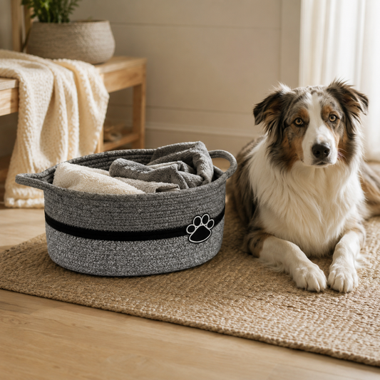 WovenPaw Dog Toy Basket