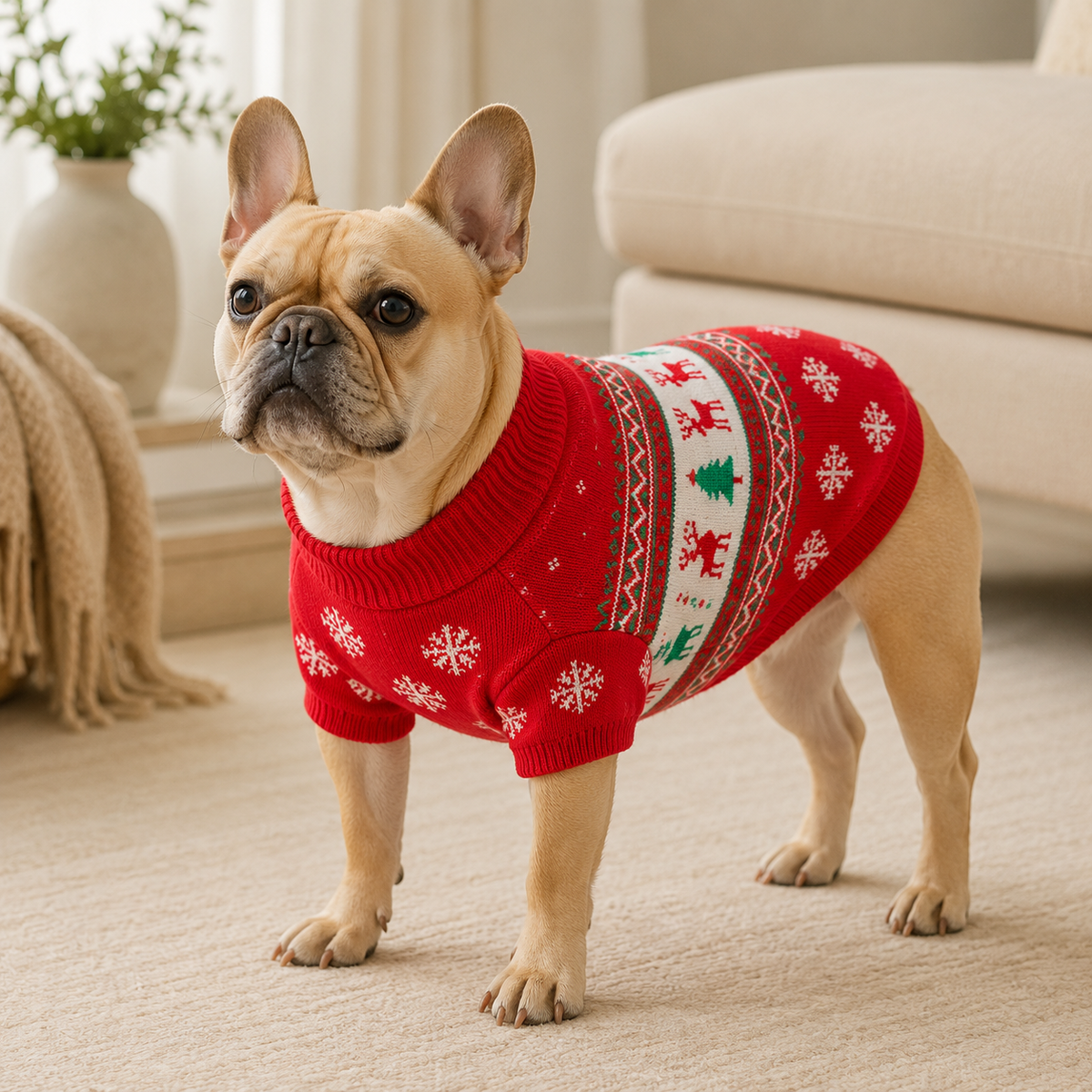 HolidayKnit Dog Sweater