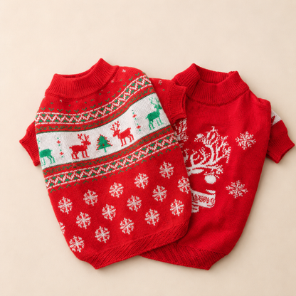 HolidayKnit Dog Sweater