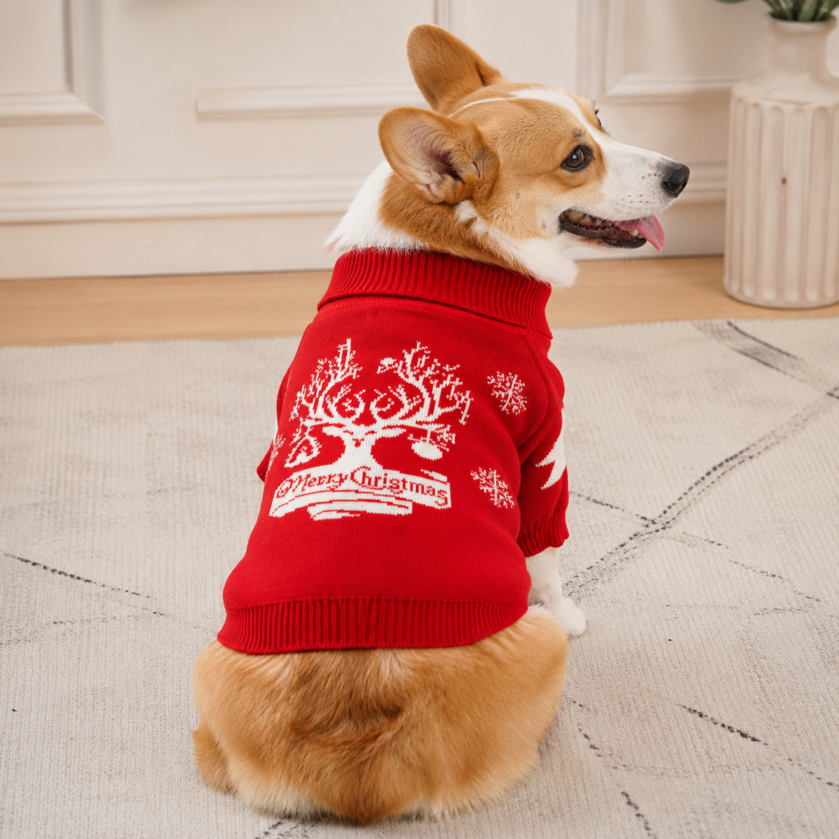 HolidayKnit Dog Sweater