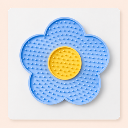 Tapete para lamer con forma de flor