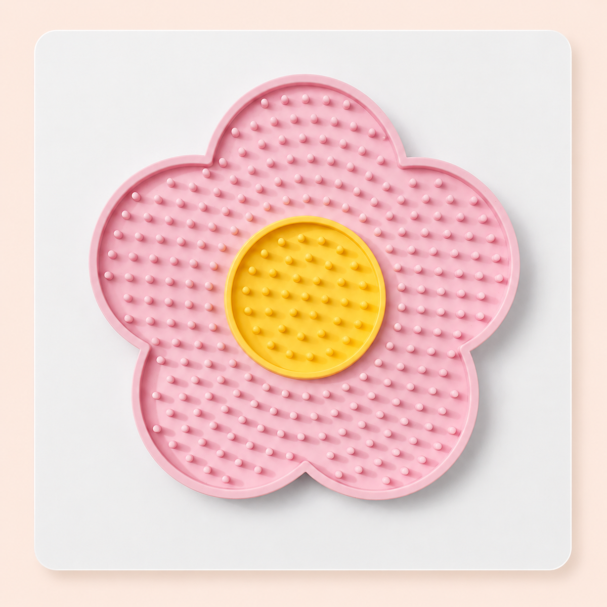 Tapete para lamer con forma de flor
