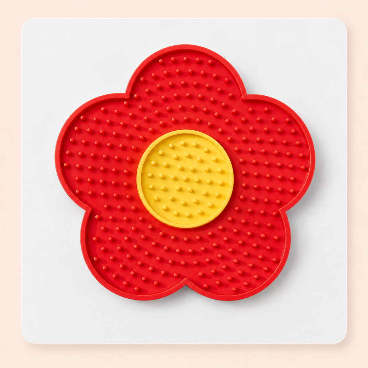 Tapete para lamer con forma de flor