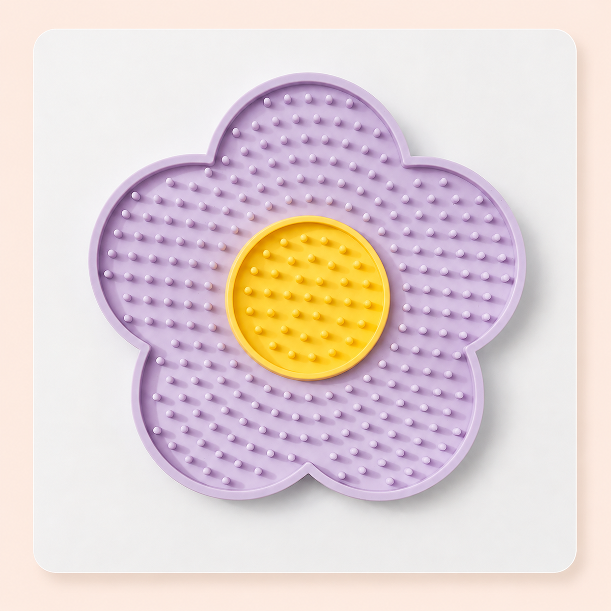 Tapete para lamer con forma de flor