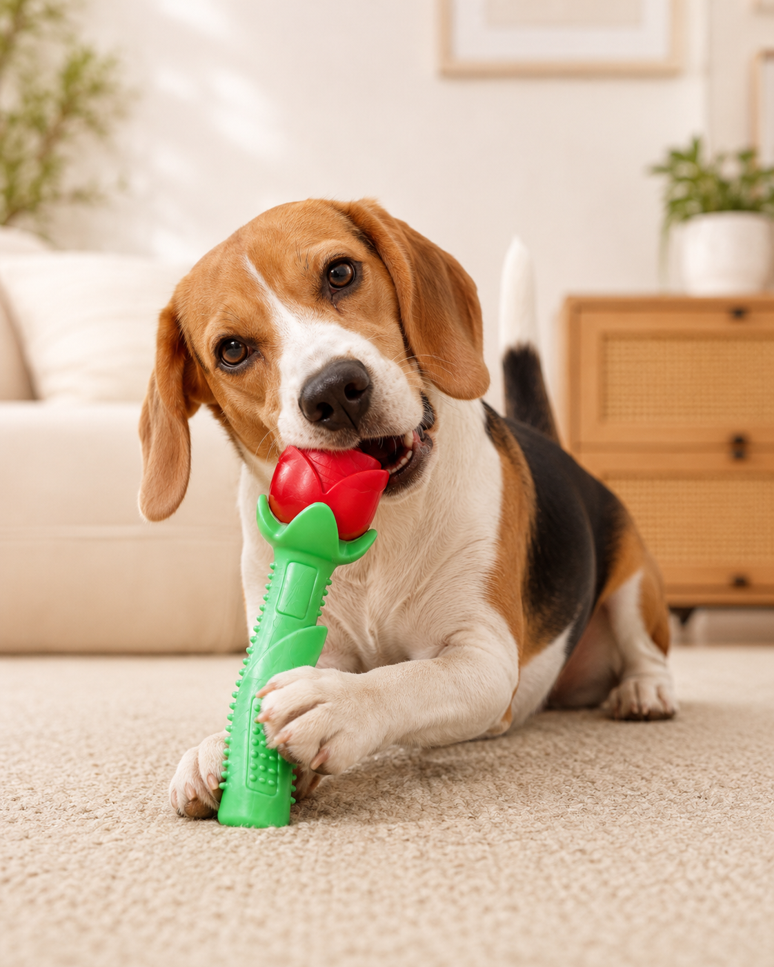 Premium Rose Dog Chew Toy