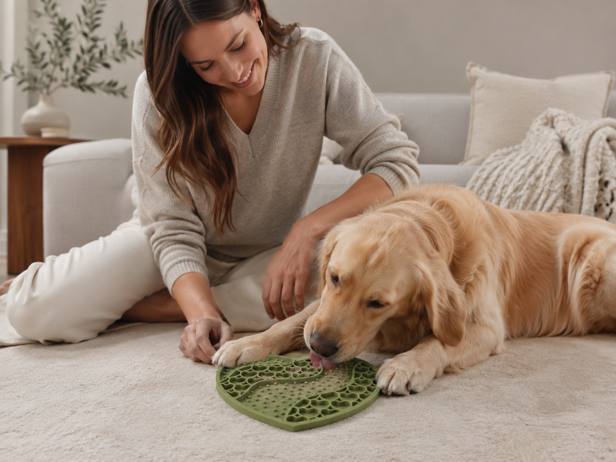 Heart Shaped Dog Licking Mat