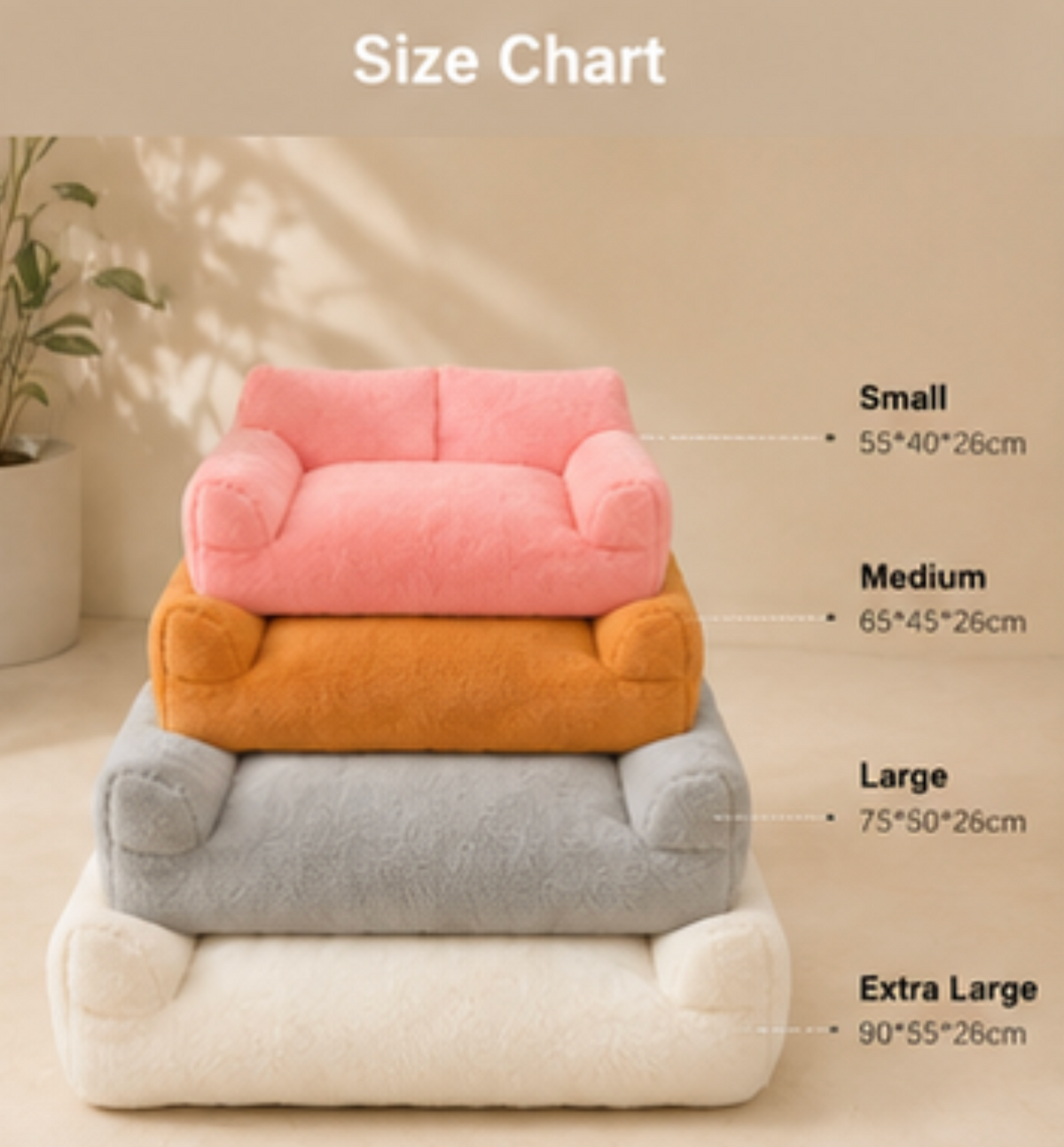 Luxury Plush Dog Sofa Bed