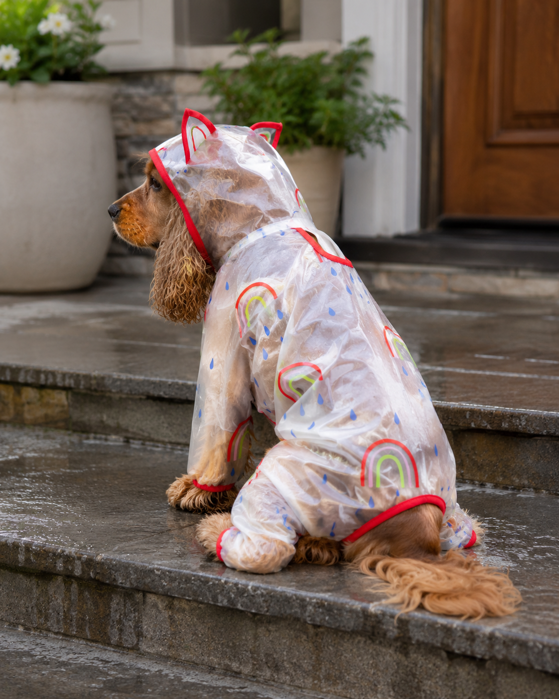 Rainbow Raincoat for Pups