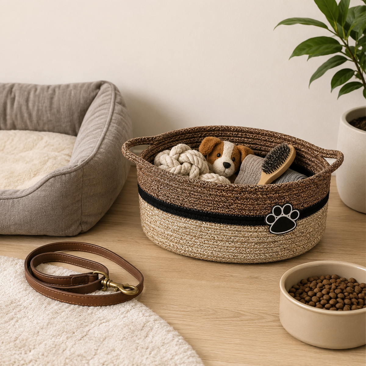 WovenPaw Dog Toy Basket