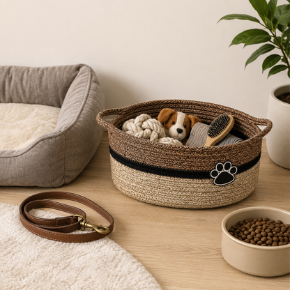 WovenPaw Dog Toy Basket