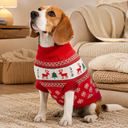 HolidayKnit Dog Sweater